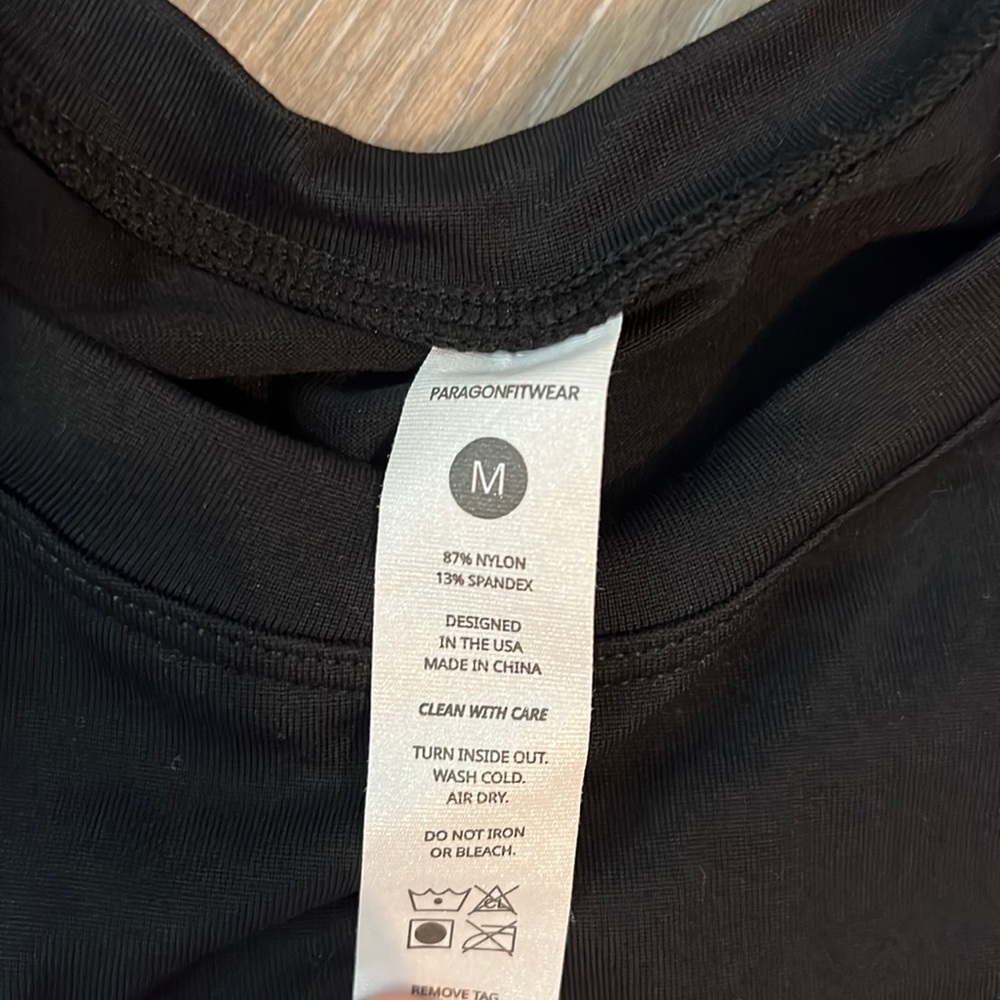 Paragon fitness wear black crop top